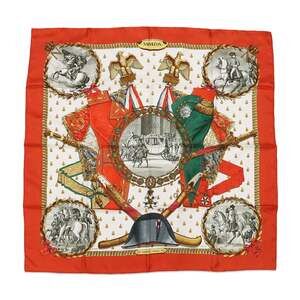 HERMES Orange Silk Scarf